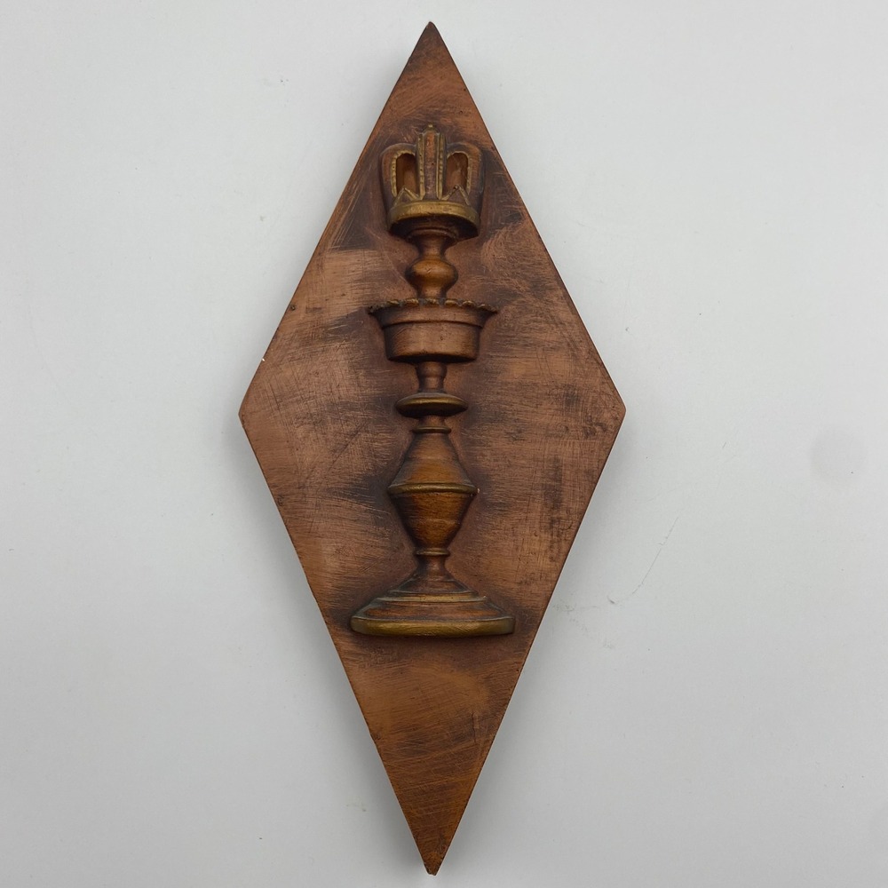 Vintage New Art Studio Corp Chicago Chess Piece Wall Art Set of 4 MCM Diamond - Picture 5 of 13